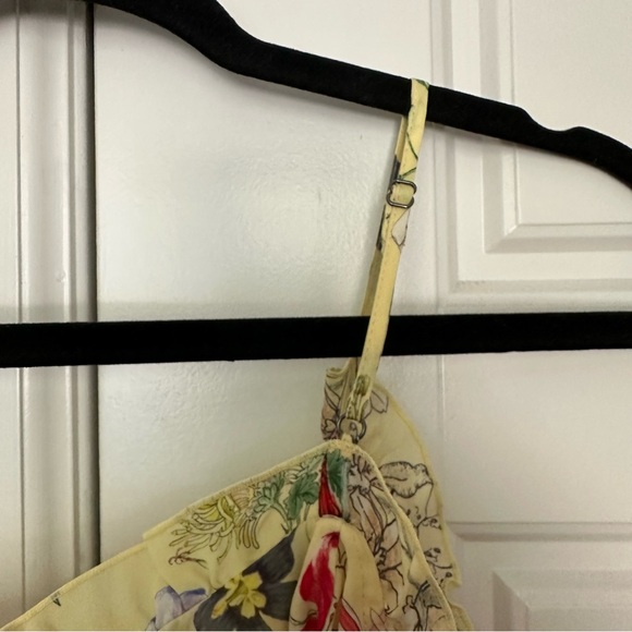 Parker ringly cold shoulder floral silk yellow romper - Picture 7 of 11